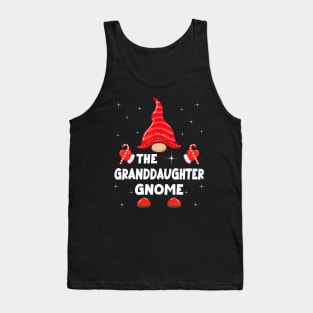 The Granddaughter Gnome Matching Family Christmas Pajama Tank Top